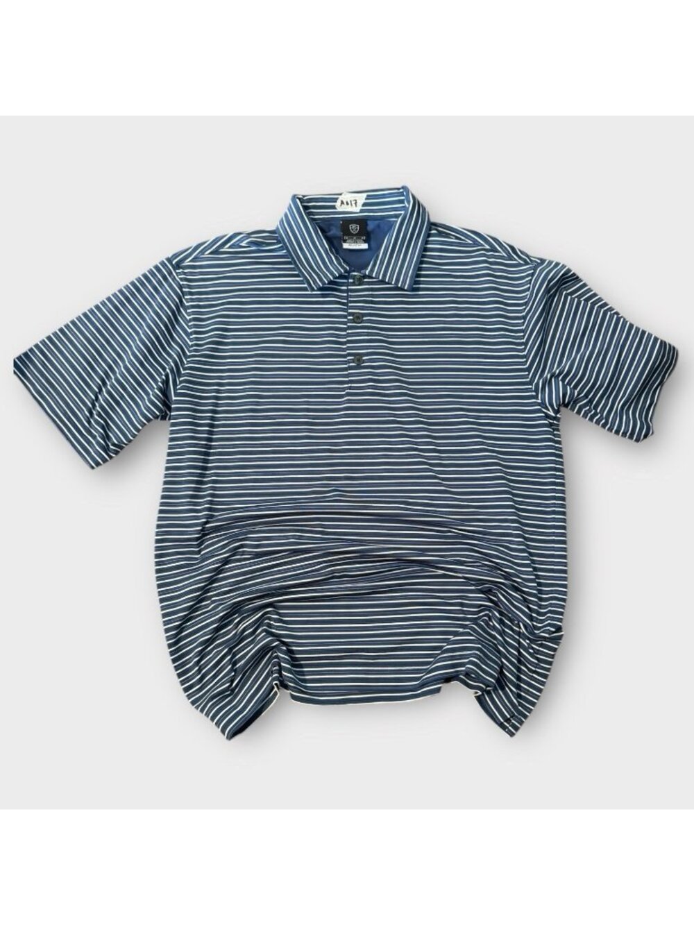 Nike Golf Tour Performance Dri-Fit Polo Shirt Mens M Blue White Stripe Golfwear